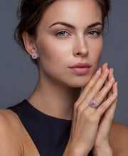 Blush Halo Moissanit-Ohrstecker - COCELY