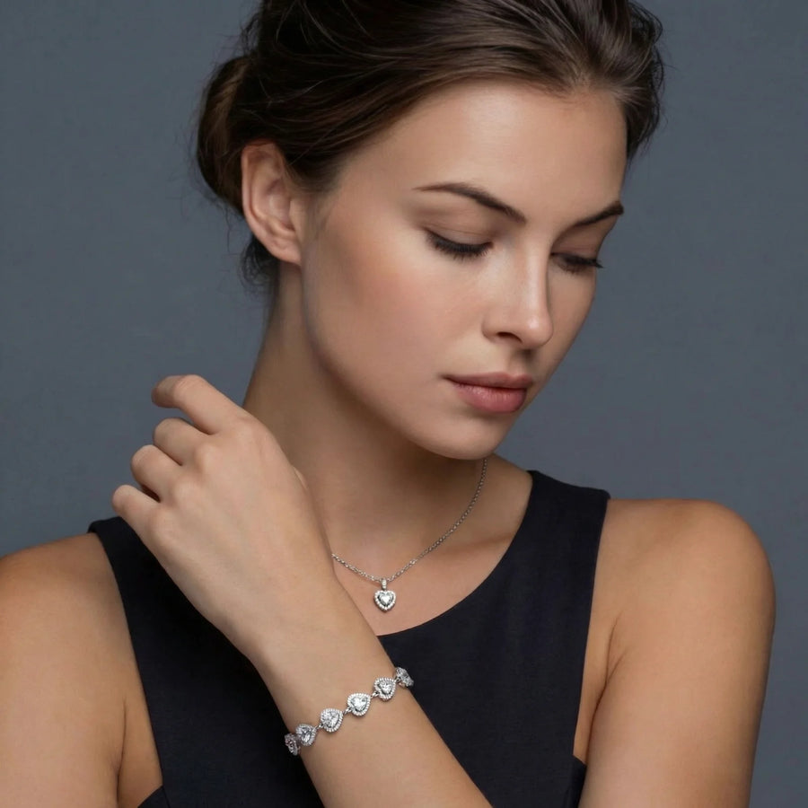 Herz-Symphonie Moissanit-Set - COCELY