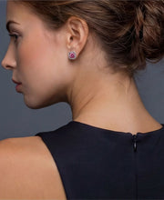 Blush Halo Moissanit-Ohrstecker - COCELY