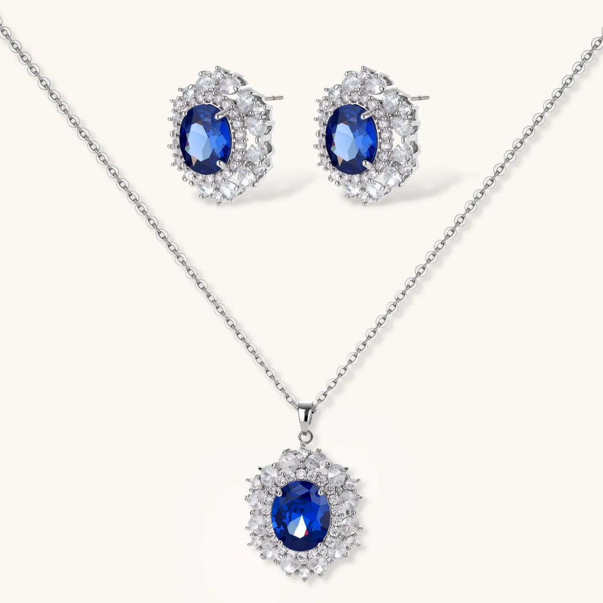 Royal Saphir Halo-Set - COCELY
