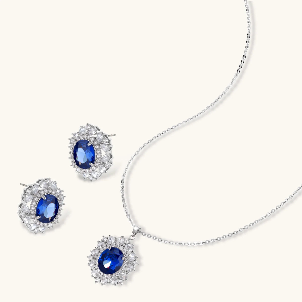 Royal Saphir Halo-Set - COCELY