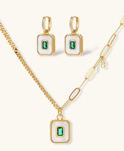 Smaragd-Karree Schmuckset - COCELY