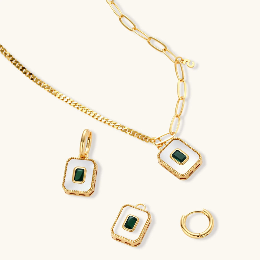 Smaragd-Karree Schmuckset - COCELY