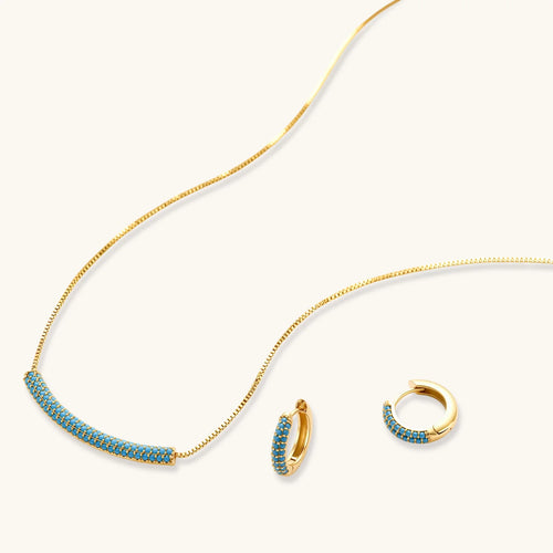 Azurblaue Welle Schmuckset - COCELY
