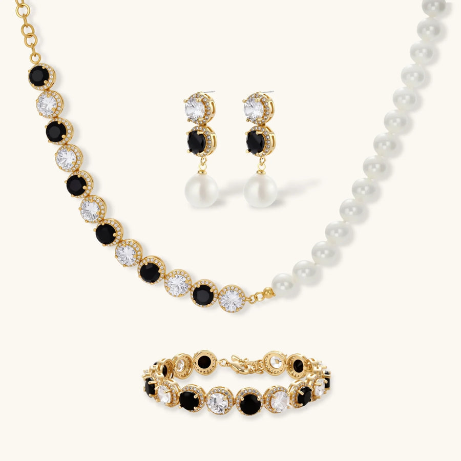 Noir Luxe Onyx-Schmuckset - COCELY