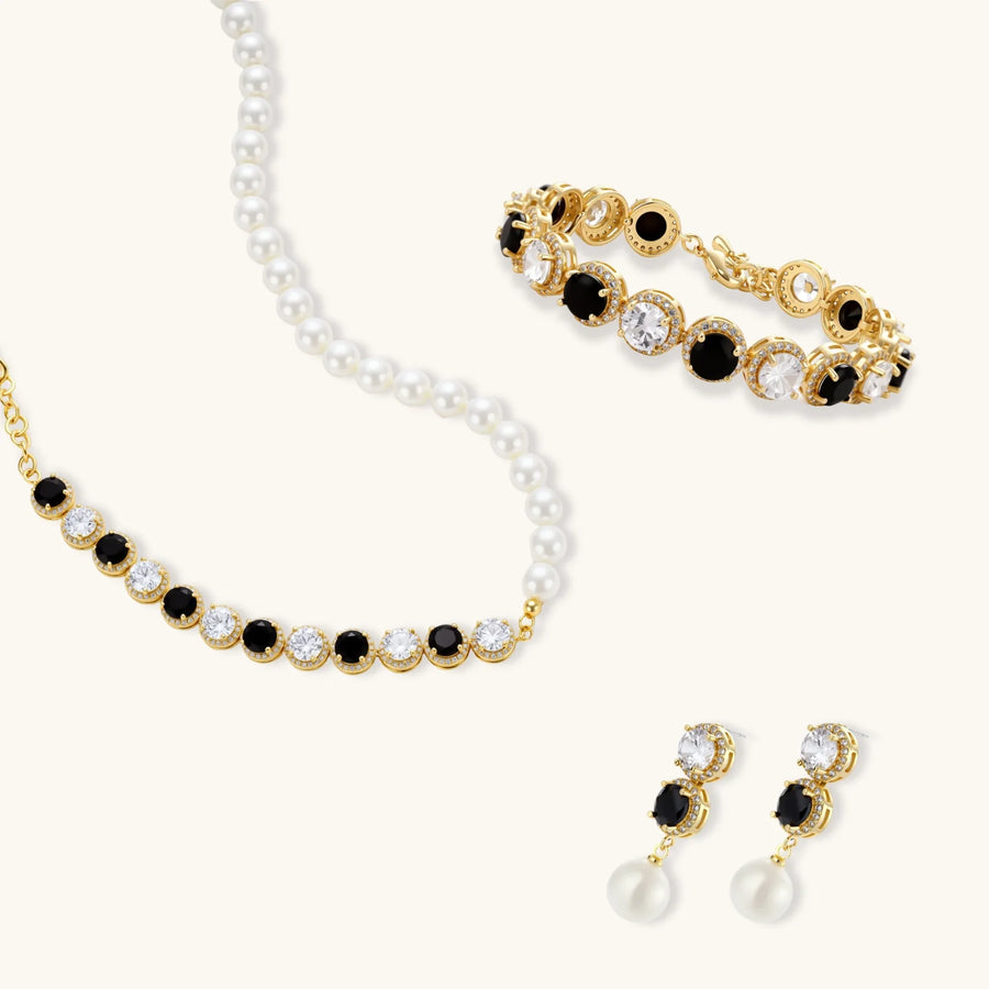 Noir Luxe Onyx-Schmuckset - COCELY