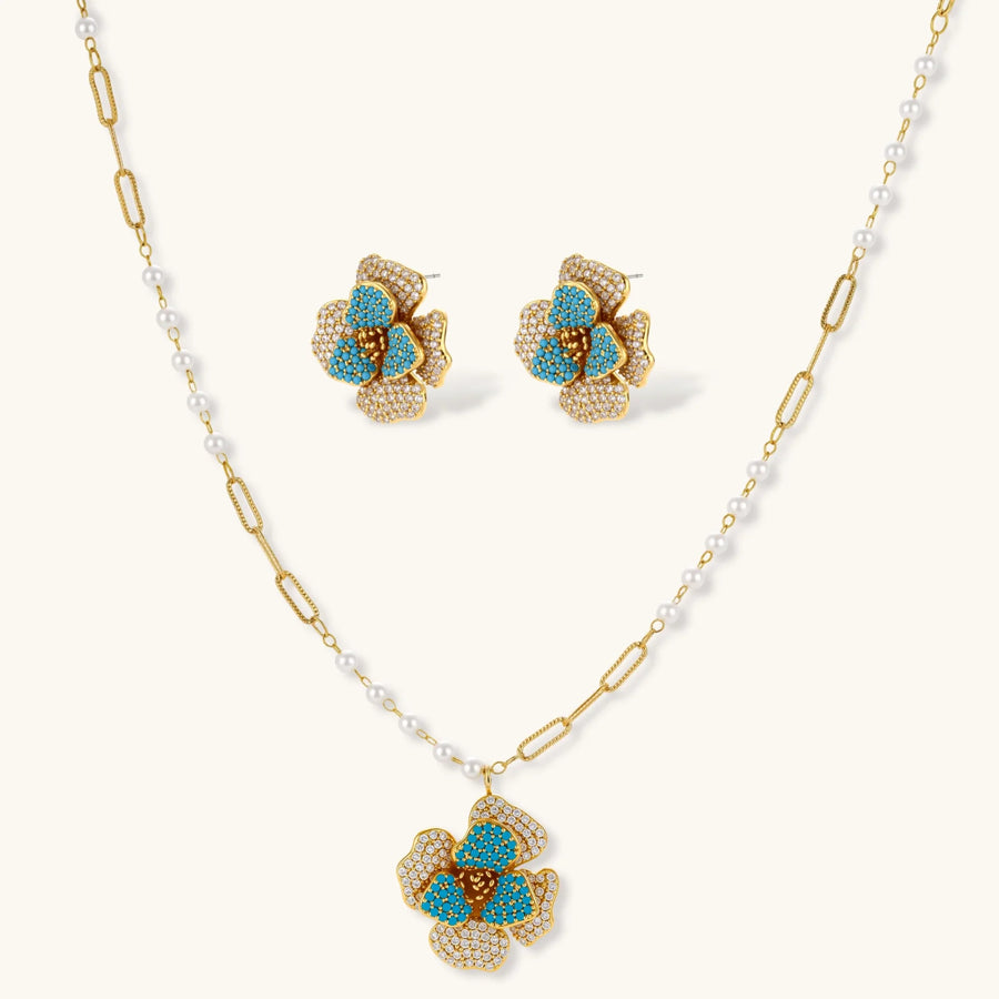 Blühender Saphir Schmuckset - COCELY