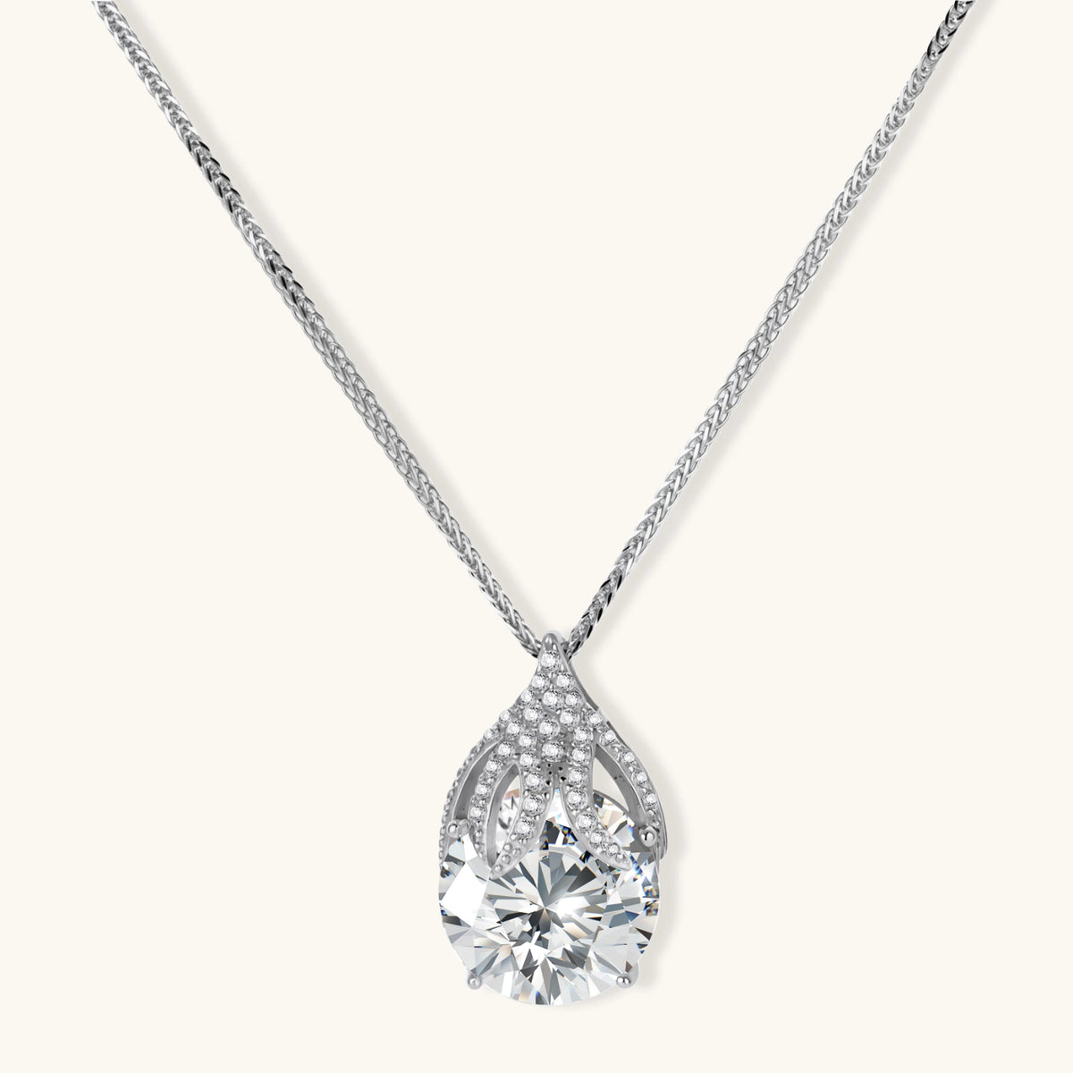 Tropfen-Brillanz Halskette - COCELY