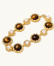 Tigerauge-Perlen Weisheits-Armband - COCELY