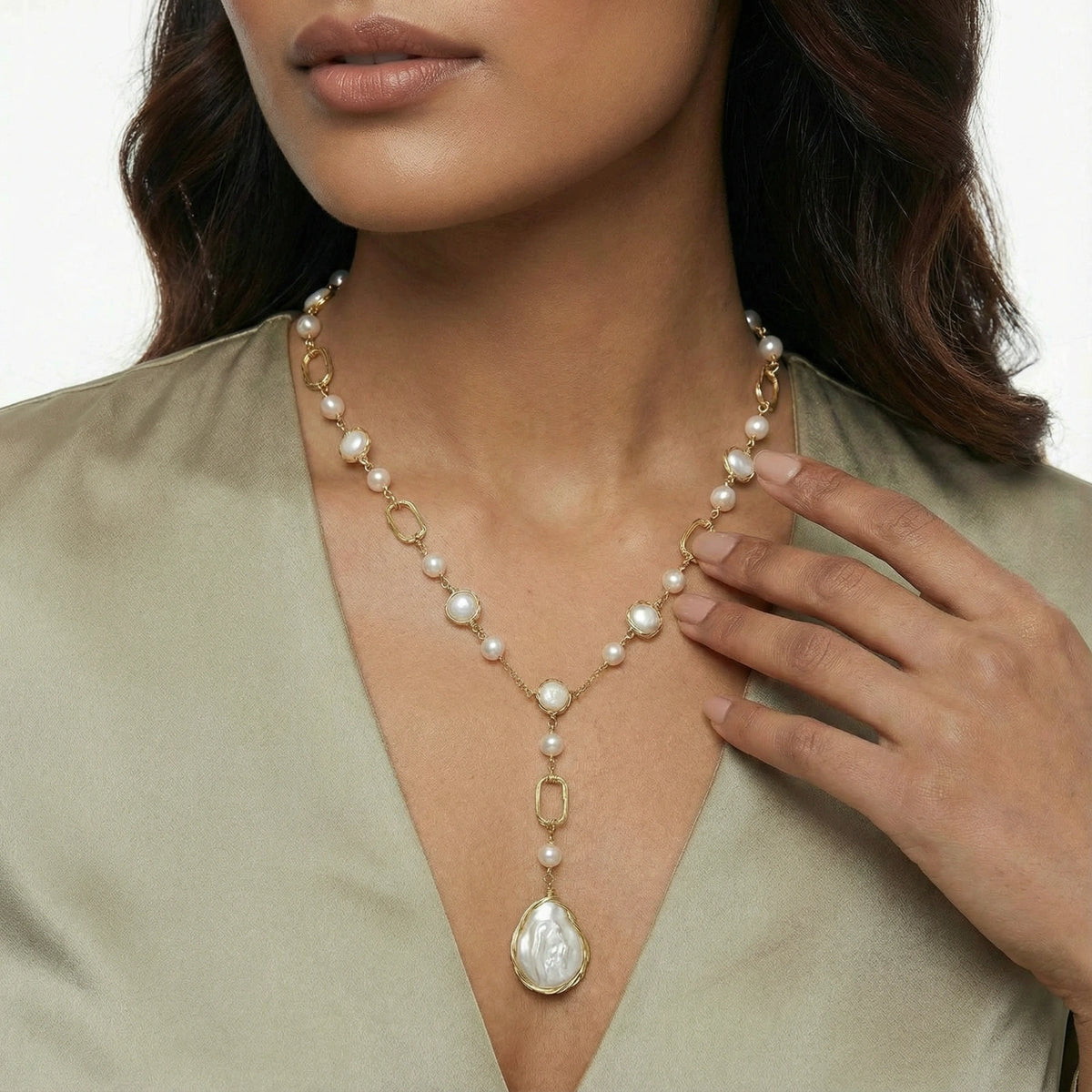 Lumina Perlen-Station Kette - COCELY