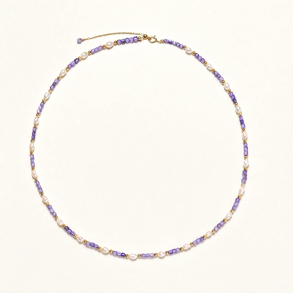 Amethyst & Perlen Harmonie-Kette - COCELY