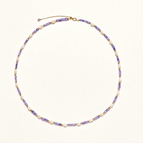 Amethyst & Perlen Harmonie-Kette - COCELY