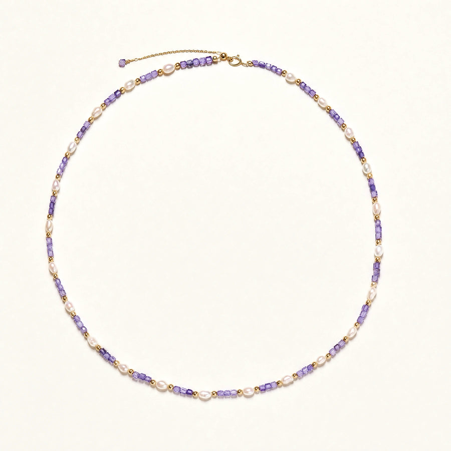 Amethyst & Perlen Harmonie-Kette - COCELY