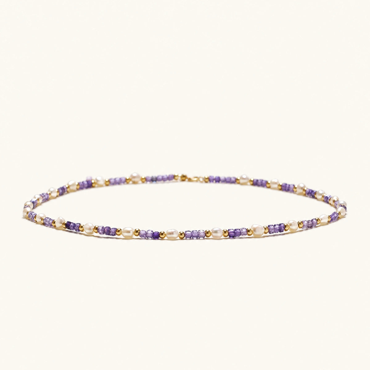 Amethyst & Perlen Harmonie-Kette - COCELY