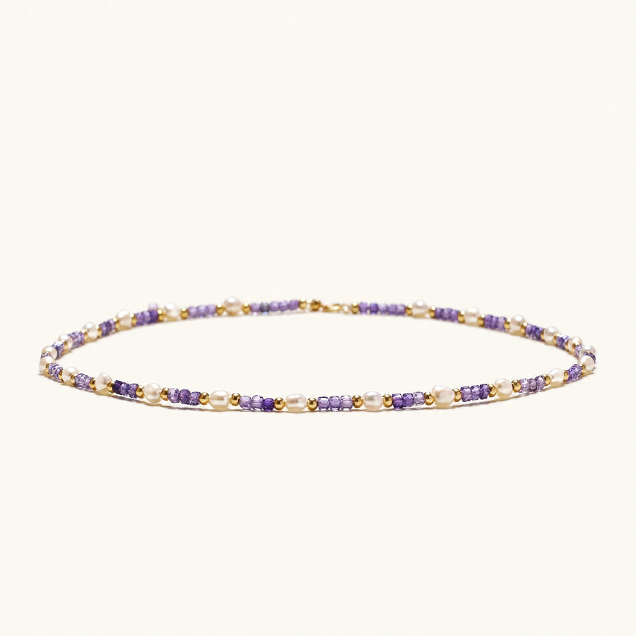 Amethyst & Perlen Harmonie-Kette - COCELY