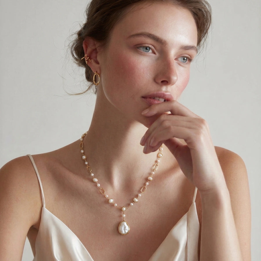 Lumina Perlen-Station Kette - COCELY